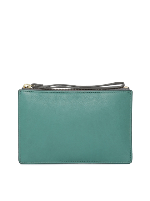 

Fossil Women Teal Green Solid Purse