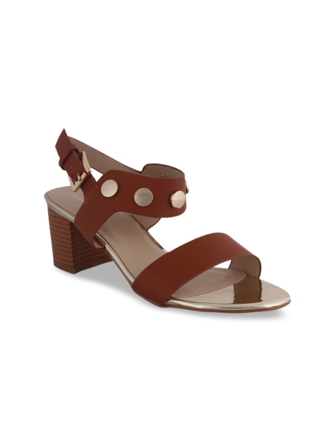 

pelle albero Women Rust Brown Solid Sandals