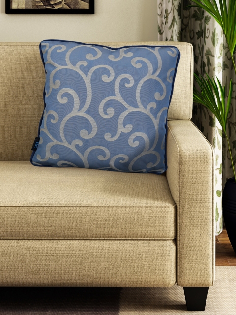 

S9home by Seasons Blue Set of Single Abstract Square Cushion Covers