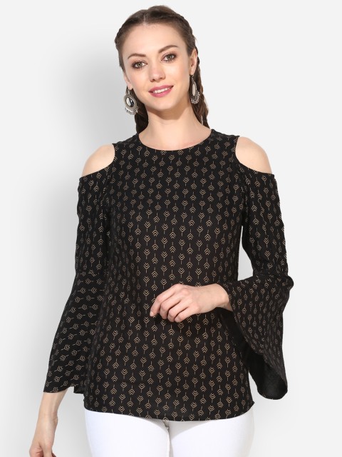 

Myshka Women Black Printed Top