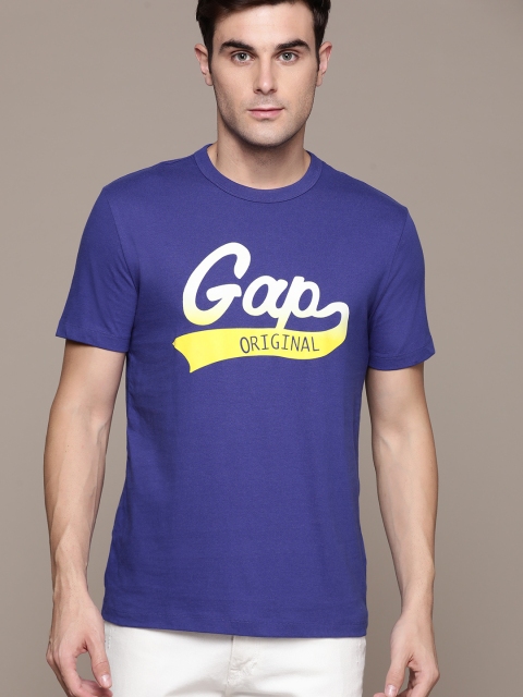 

GAP Men's Graphic Logo Short Sleeve Crewneck T-Shirt, Blue