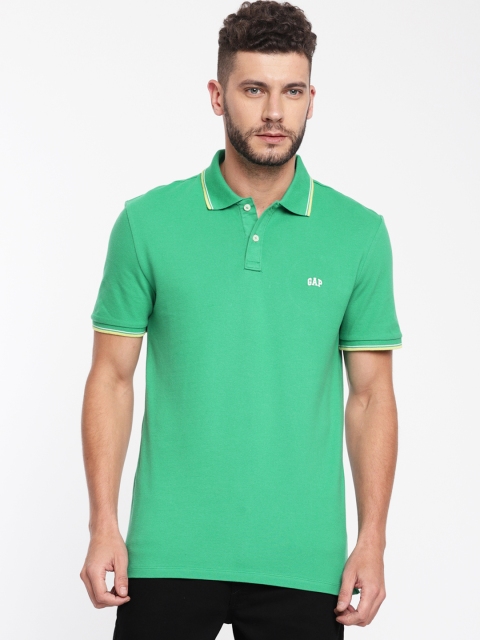 

GAP Men's Logo Stripe Polo Shirt, Green