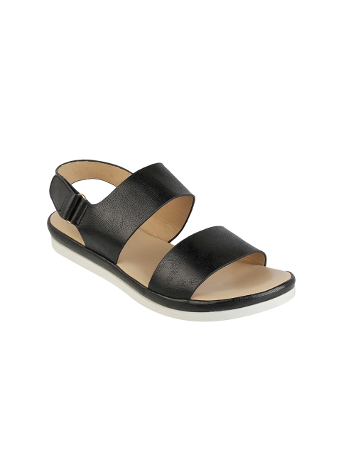 

Wet Blue Women Black Solid Open Toe Flats