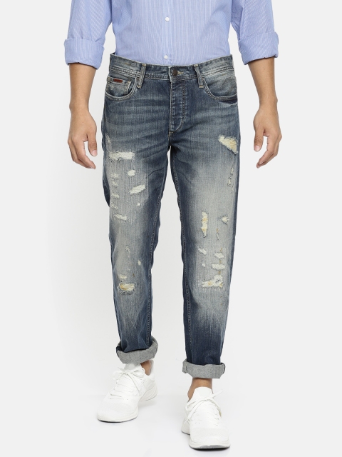 

Jack & Jones Men Blue Comfort Mike Fit Mid-Rise Mildly Distressed Jeans