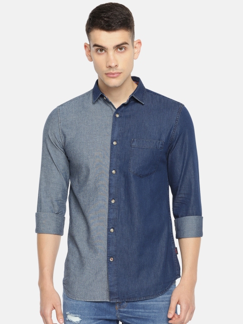 

Jack & Jones Men Blue Slim Fit Faded Casual Shirt