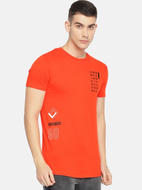 

Jack & Jones Men Red Printed Round Neck T-shirt