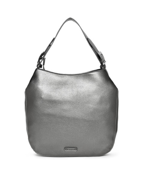 

Vero Moda Gunmetal-Toned Solid Handheld Bag, Metallic