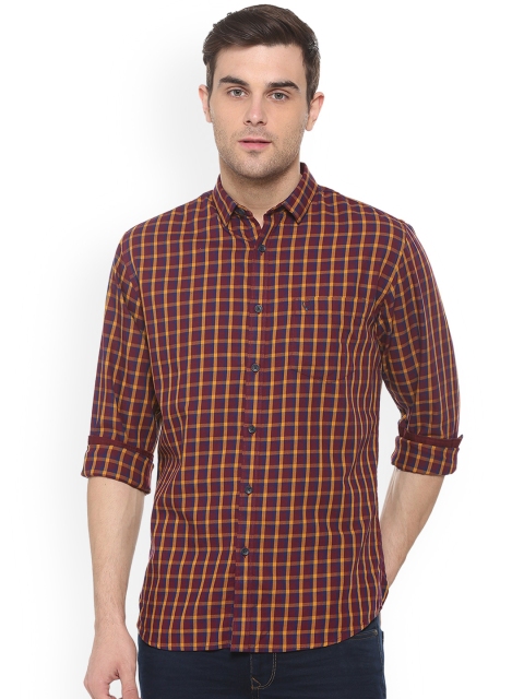 

Allen Solly Men Brown Regular Fit Checked Casual Shirt