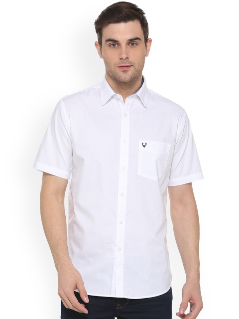 

Allen Solly Men White Slim Fit Solid Casual Shirt