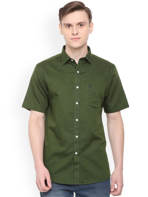 

Allen Solly Men Green Regular Fit Solid Casual Shirt