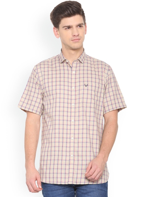 

Allen Solly Men Beige Slim Fit Checked Casual Shirt