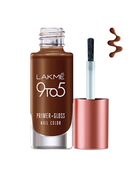 

Lakme 9 to 5 Primer & Gloss Nail Color - Woody Desk 6ml, Brown