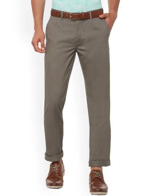 

Louis Philippe Men Beige Slim Fit Solid Regular Trousers
