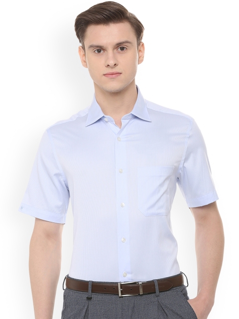 

Louis Philippe Men Blue Regular Fit Striped Formal Shirt