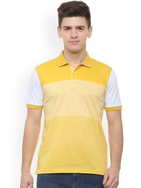

Allen Solly Men Yellow Colourblocked Polo Collar T-shirt