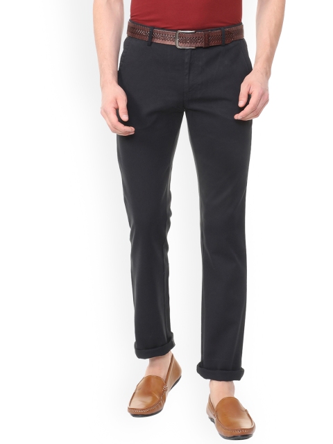 

Allen Solly Men Black Regular Fit Self Design Regular Trousers