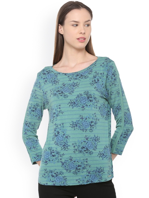 

Van Heusen Woman Blue Printed Top