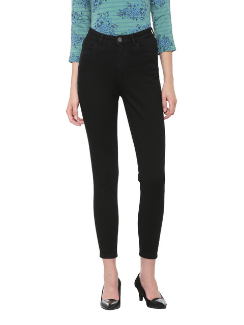 

Van Heusen Woman Black Slim Fit Mid-Rise Clean Look Jeans