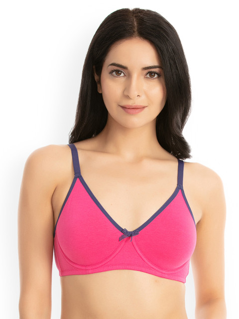 

Zivame Pink & Pink Solid Underwired Lightly Padded Everyday Bra ZI1369COREDPINK