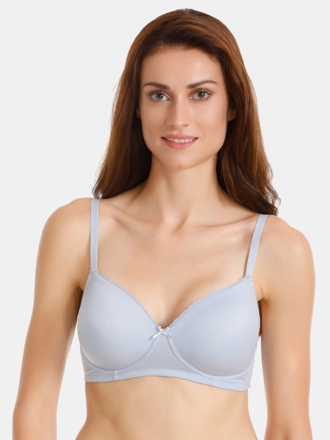 

Zivame Blue Solid Non-Wired Lightly Padded Everyday Bra ZI1522FASHABLUE