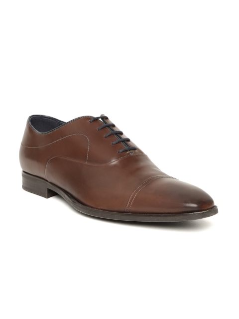 

Geox Men Coffee Brown Solid Formal Leather Oxfords