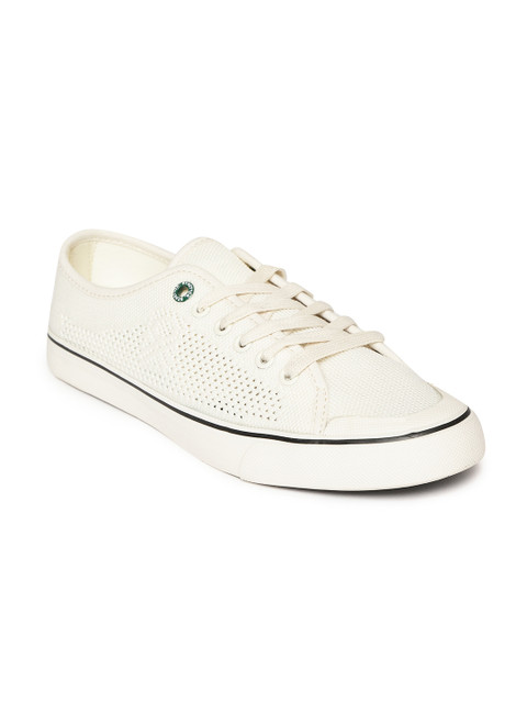 

United Colors of Benetton Men Off-White Sneakers