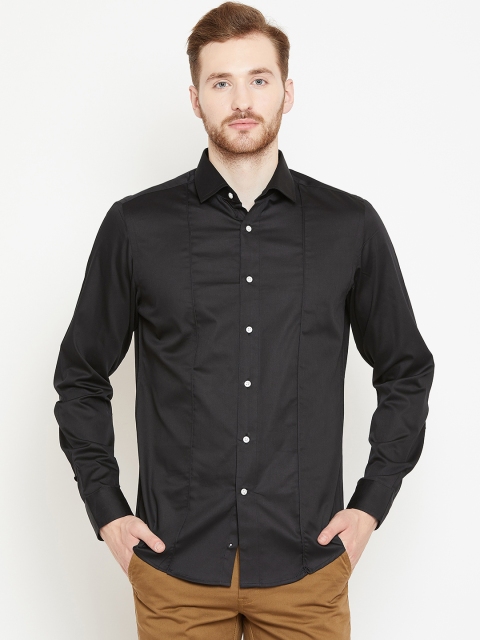 

Shaftesbury London Men Black Smart Slim Fit Solid Casual Shirt