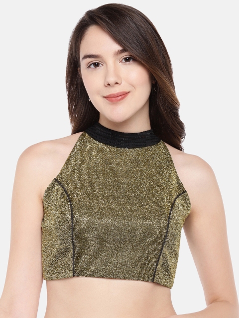 

JustB Women Gold-Toned Printed Blouse