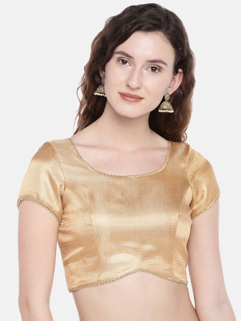 

JustB Gold Padded ganga jamna banarasi jamawar Blouse