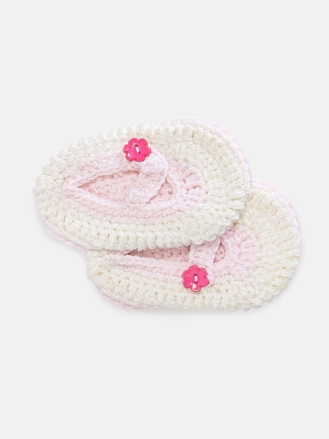 

Magic Needles Cream Handmade Knit Crochet Baby Booties