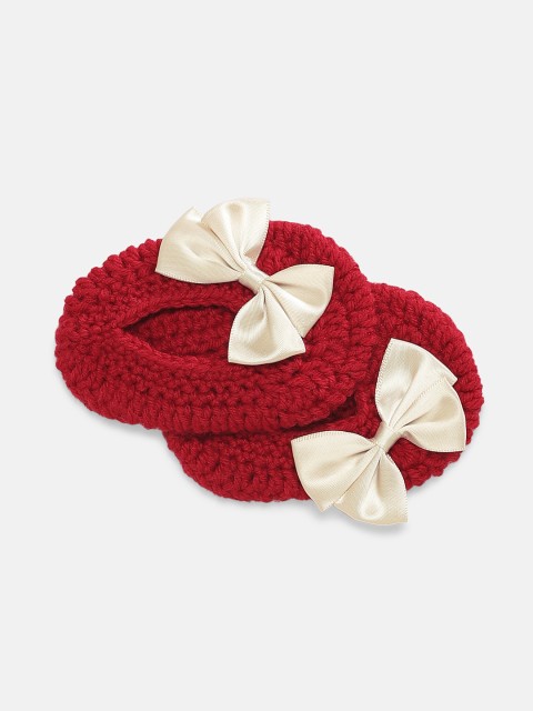 

Magic Needles Kids Red Handmade Knit Crochet Booties