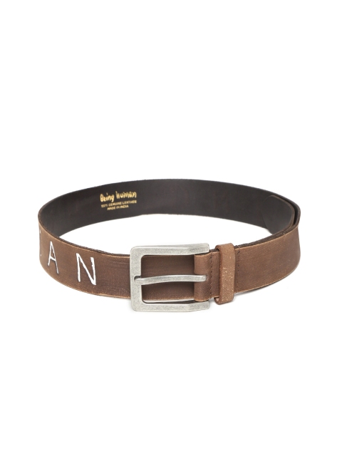 

Being Human Men Brown Printed Leather Belt