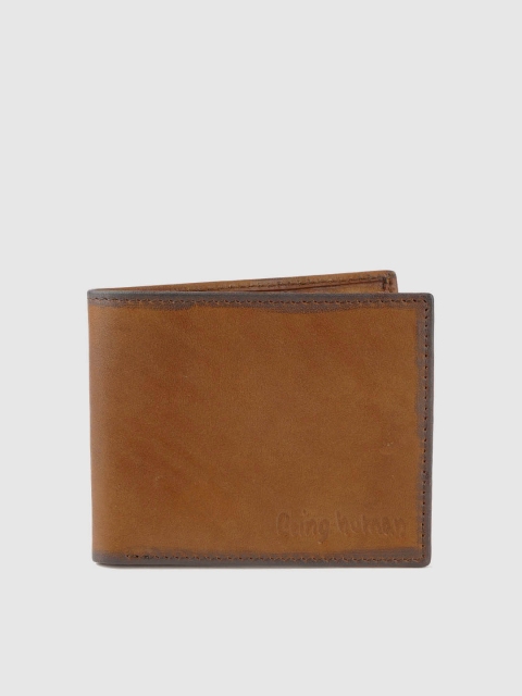 

Being Human Men Tan Brown Leather Solid Two Fold Wallet
