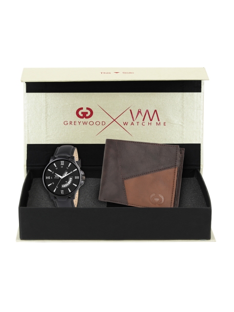 

Greywood Men Brown & Black Accessory Gift Set