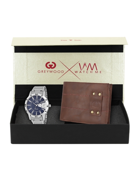 

Greywood Men Brown & Silver-Toned Accessory Gift Set