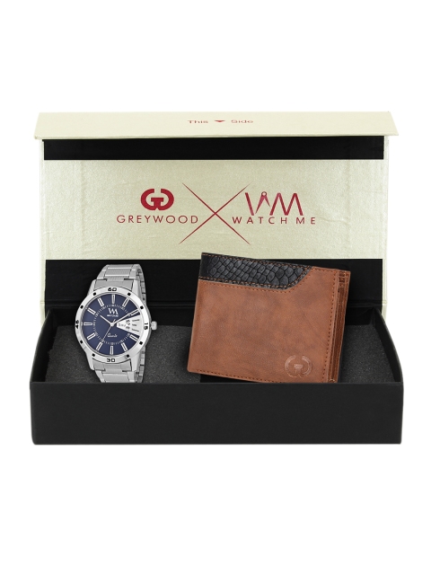 

Greywood Men Brown & Silver-Toned Accessory Gift Set