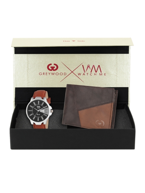 

Greywood Men Brown & Black Accessory Gift Set