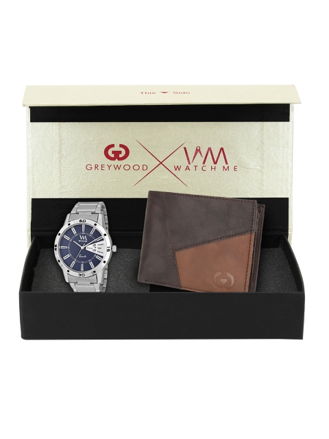 

Greywood Men Brown & Silver-Toned Accessory Gift Set