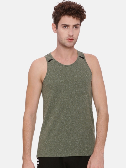 

Soul Space Men Olive Green Solid Innerwear Vest MS7