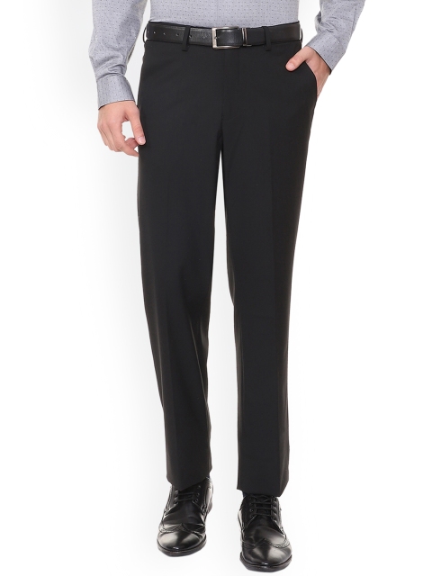 

Van Heusen Men Black Regular Fit Solid Formal Trousers