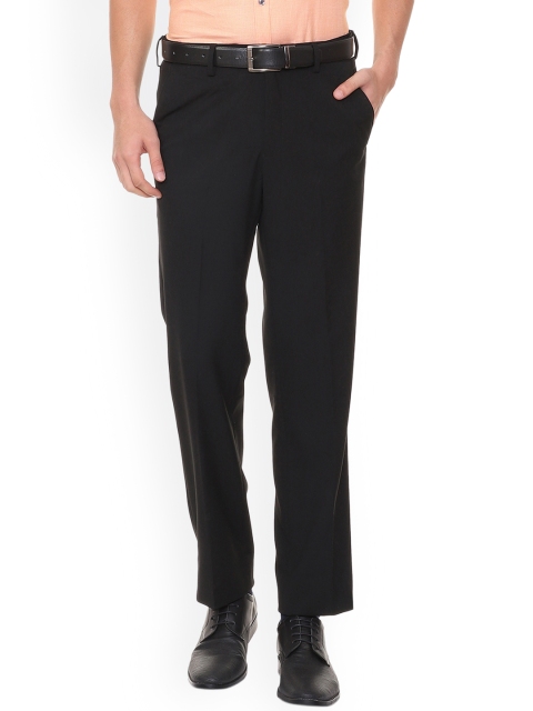 

Van Heusen Men Black Regular Fit Solid Formal Trousers