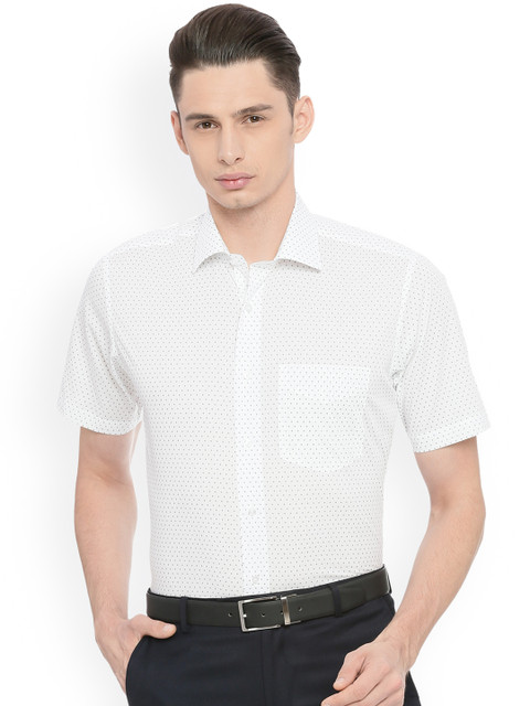 

Van Heusen Men White Regular Fit Printed Formal Shirt