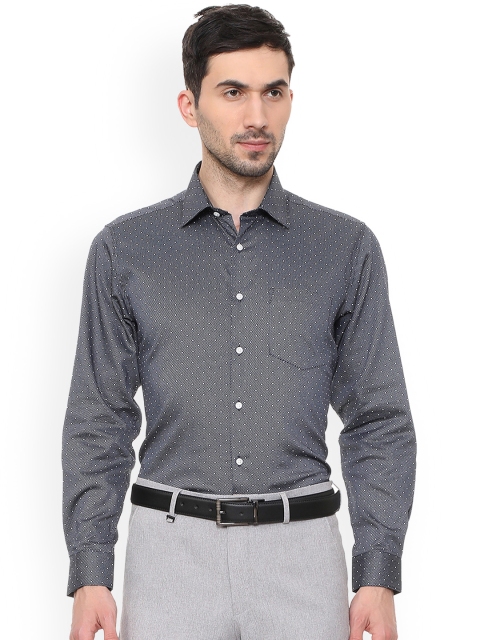 

Van Heusen Men Grey Regular Fit Printed Formal Shirt
