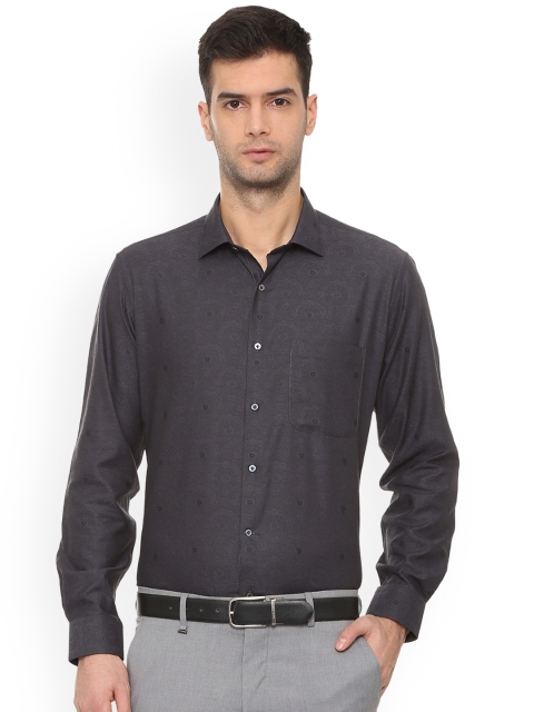 

Van Heusen Men Grey Regular Fit Printed Formal Shirt