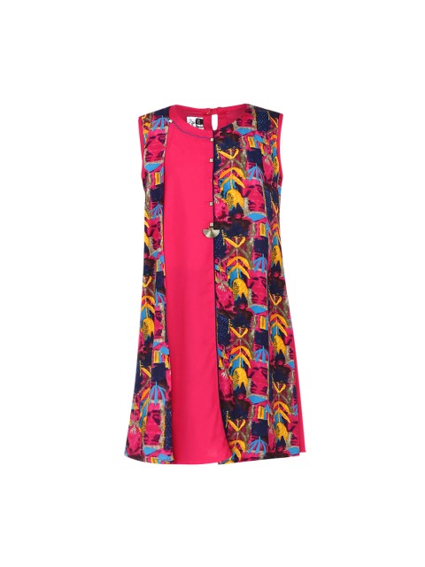

Aarika Girls Pink Solid Straight Kurti