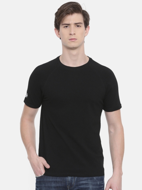 

Lee Cooper Men Black Solid Round Neck T-shirt