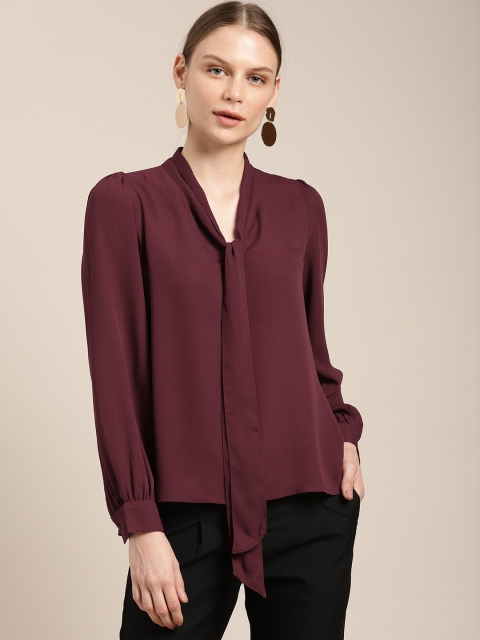 

her by invictus Women Burgundy Solid Top