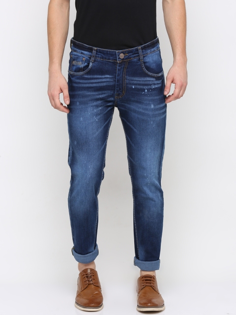 

CINOCCI Men Blue Slim Fit Mid-Rise Clean Look Jeans