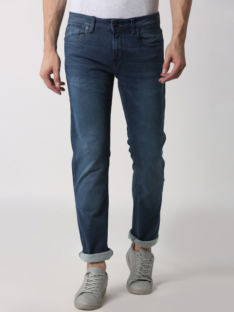 

Peter England Casuals Men Blue Slim Fit Mid-Rise Clean Look Stretchable Jeans