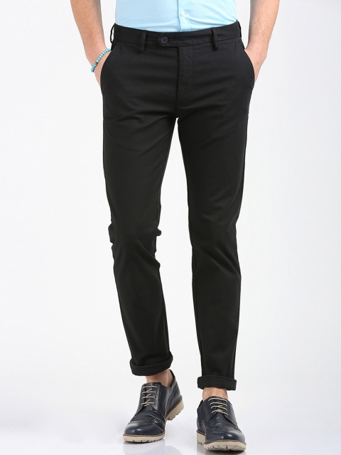 

Peter England Casuals Men Black Slim Fit Solid Chinos